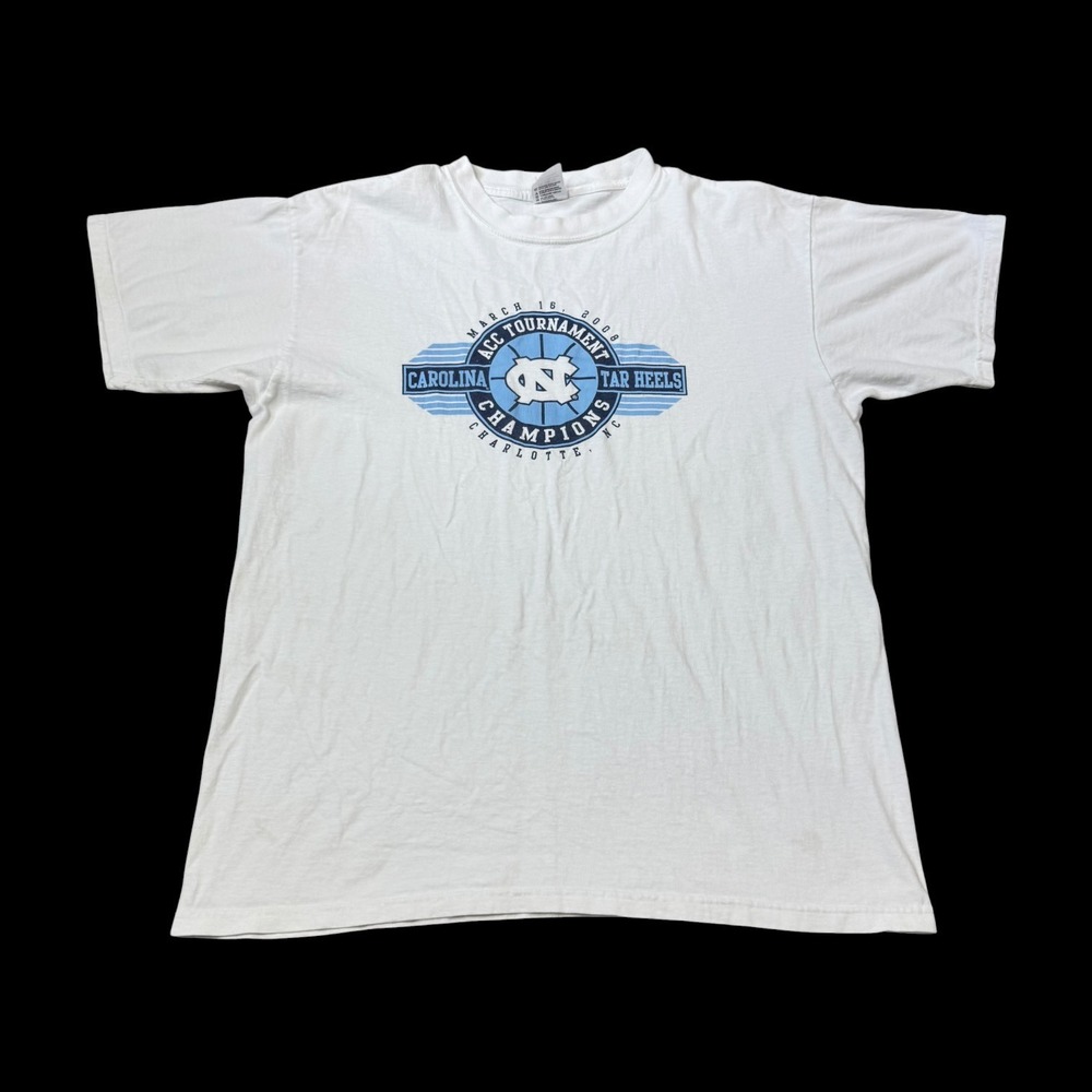 2000s Anvil University North Carolina UNC Tarheels White Shirt Men's Large